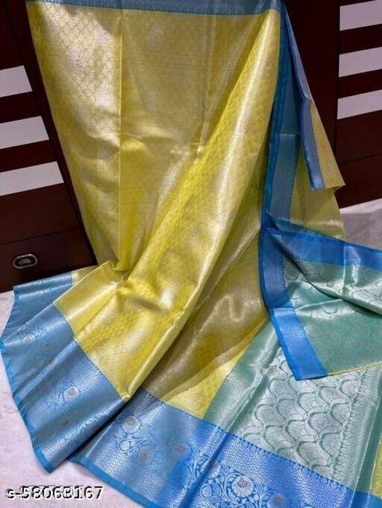 Semi tannchui Muslin kora banarsi saree uploaded by business on 2/26/2022