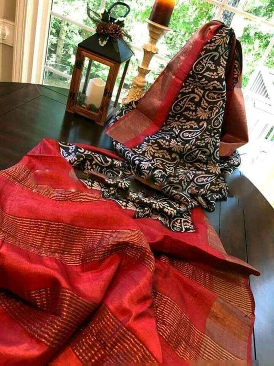 Tussar ghicha silk saree uploaded by business on 2/26/2022