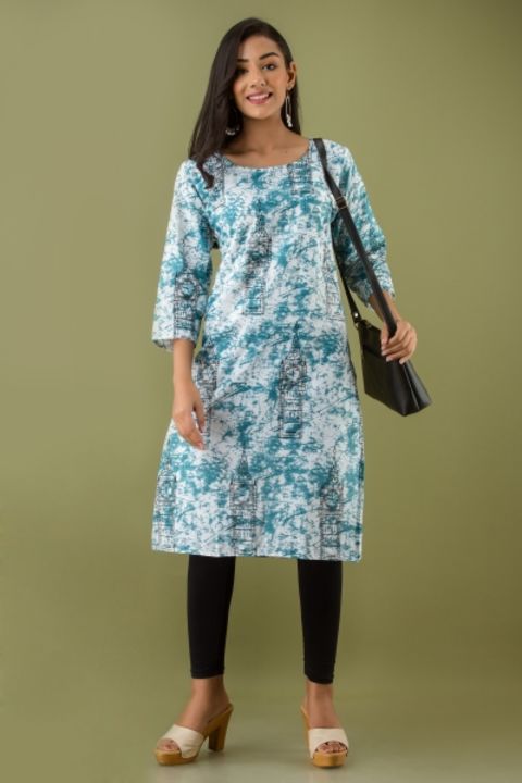 *Jay Jagannath* Surhi Women Printed Straight Kurta *Rs.249(cod)* *whatsapp.* Color: Blac uploaded by NC Market on 2/27/2022