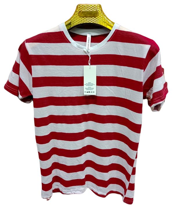 Post image Round neck t shirts with different  coloured stripes,available in three sizes M,L,XL.
Made in fine cotton fabric 
More more info. 8860668889.