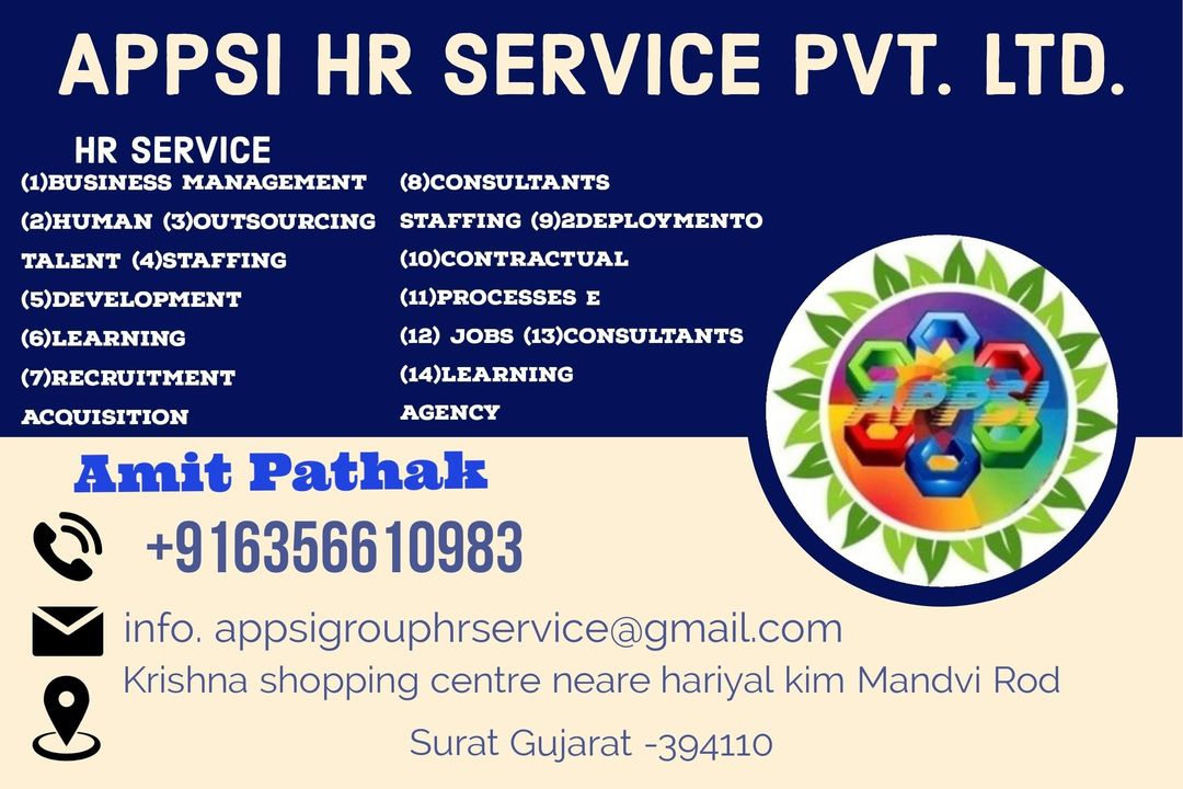 Visiting card store images of APPSI HR SERVICE PVT. LTD
