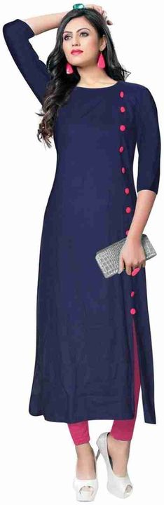 Post image Akarshak side button solid straight kurti, just for RS-290 Single pack. And if u want combo pack send massage color combination, then its cost will be RS-500.