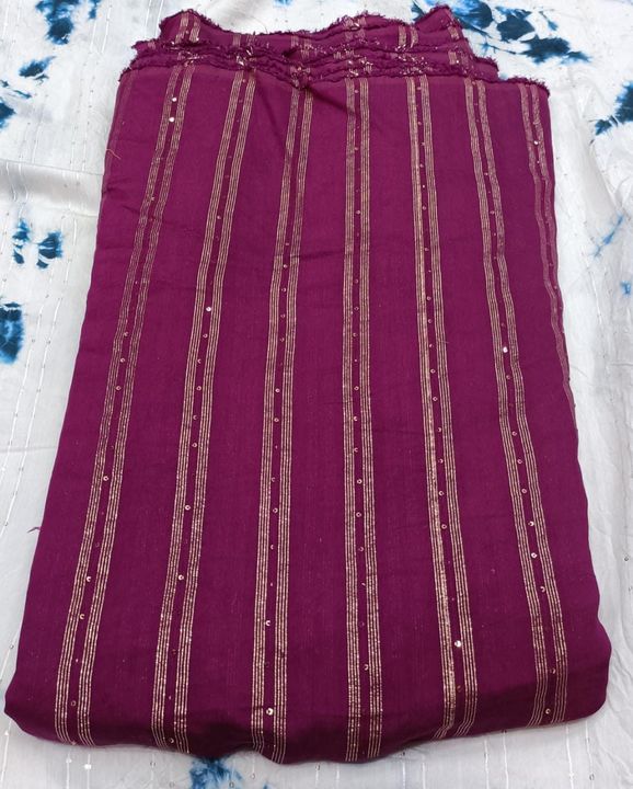 Post image I want 250 Per meter  of Chanderi Silk Fabric With Embroidery Work.