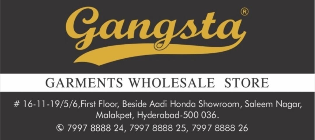 Visiting card store images of GANGSTA