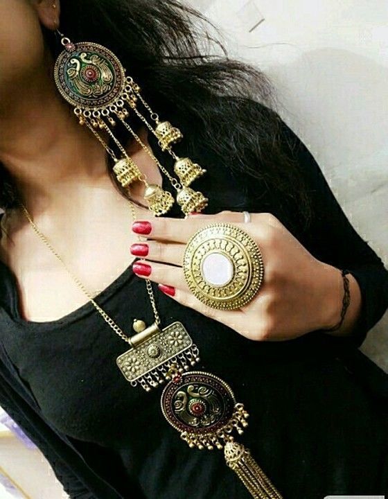 Trendy Oxidized Jewellery Set With Earrings uploaded by Paridhan Street on 6/12/2020