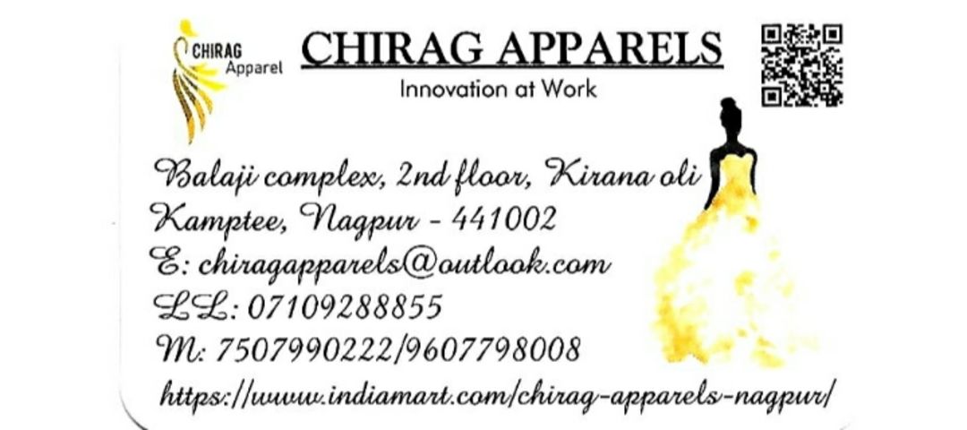 Visiting card store images of Chirag Apparels