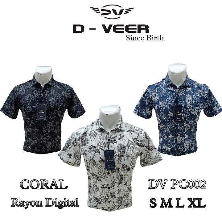Polyester Rayon print shirts uploaded by Manoj Creation on 2/28/2022