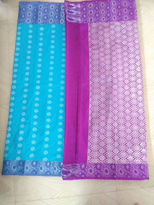 Cotton silk saree Embossed uploaded by MKT tex on 10/11/2020