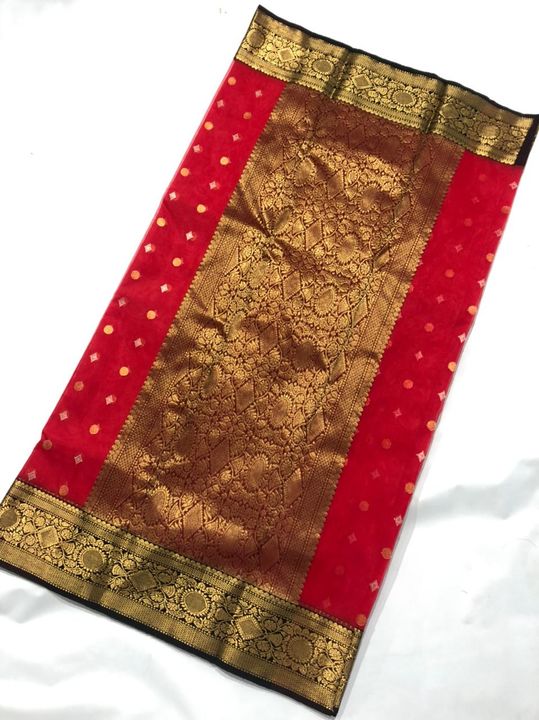Chanderi sarees katan silk uploaded by Sk handloom Chanderi saree on 2/28/2022