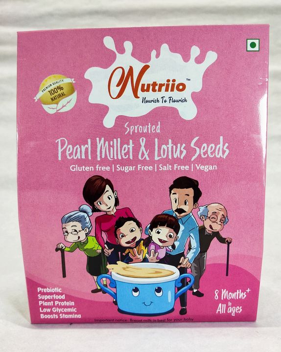 Sprouted Pearl Millet & Lotus Seeds uploaded by Nutriio Products on 2/28/2022