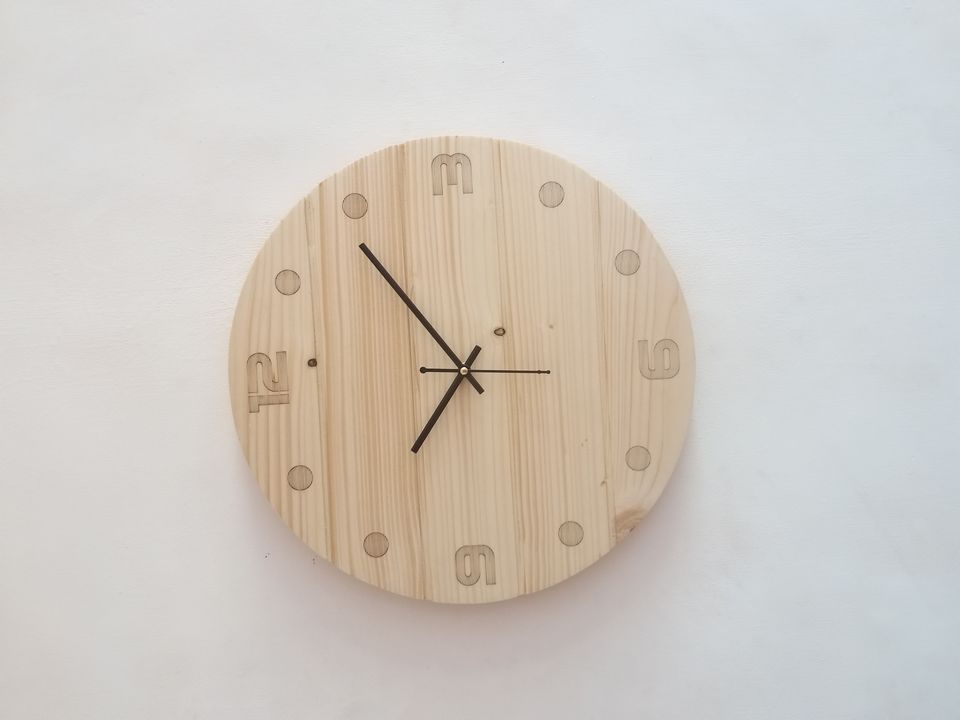 Wooden clock uploaded by business on 3/1/2022