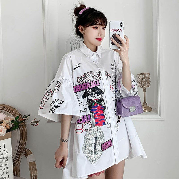 Cartoon Print Sequinned shirt Dress

 uploaded by business on 3/1/2022