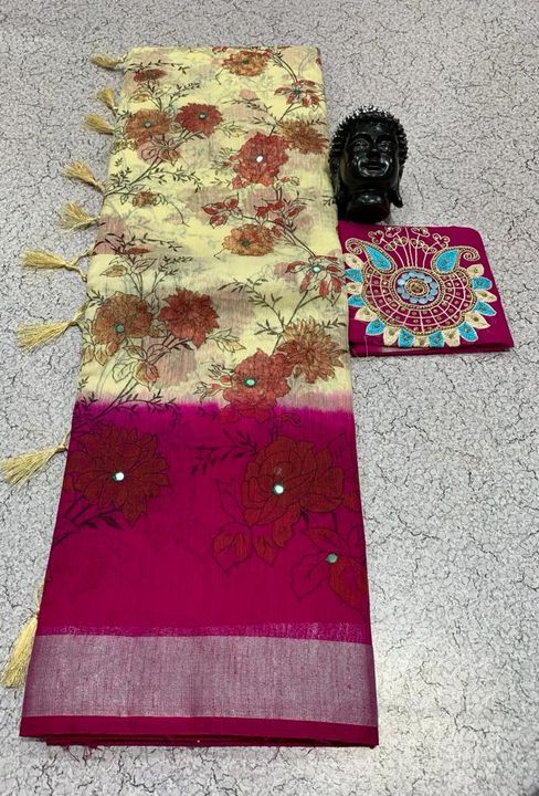 Silk cotton saree uploaded by Samruddhi Collection Sin2019 on 3/1/2022