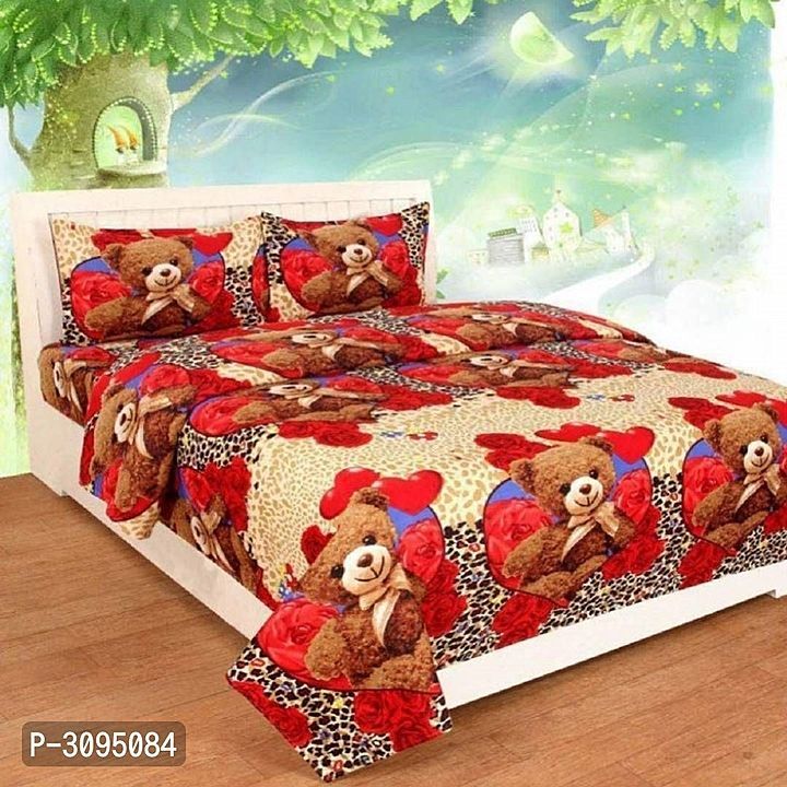 3D Double Bedsheet With 2 Pillow Covers uploaded by AsdStore on 6/12/2020