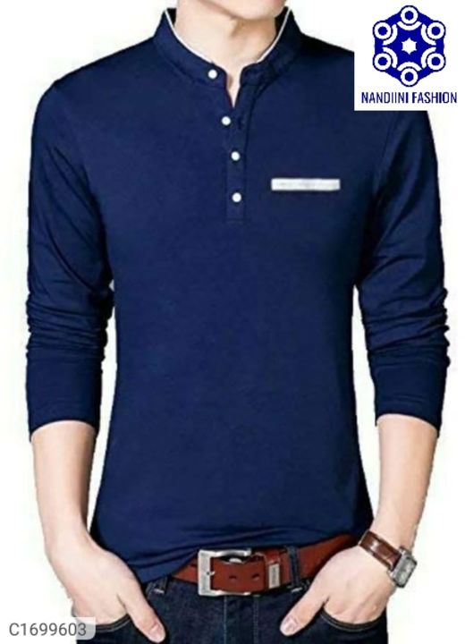 Product Name:* Cotton Solid Full Sleeves T-Shirt uploaded by business on 3/1/2022