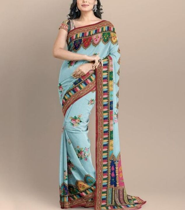 Sinthetic sarees uploaded by business on 3/1/2022