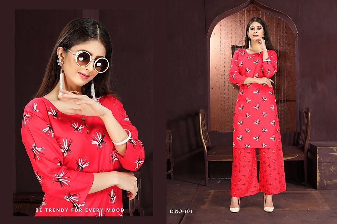 Reyon kurti with plazoo uploaded by business on 10/11/2020