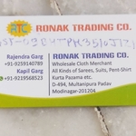 Business logo of Ronak trading co.