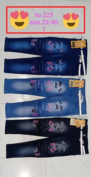 32×40 girls jeans dobby denim uploaded by business on 10/11/2020