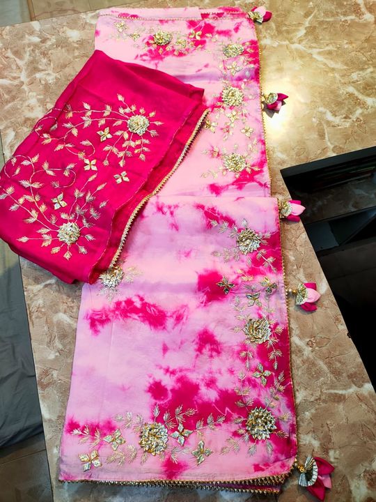 Chinon Fabric Sarees uploaded by business on 3/2/2022