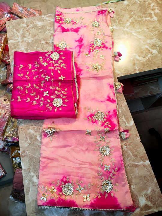 Chinon Fabric Sarees uploaded by business on 3/2/2022
