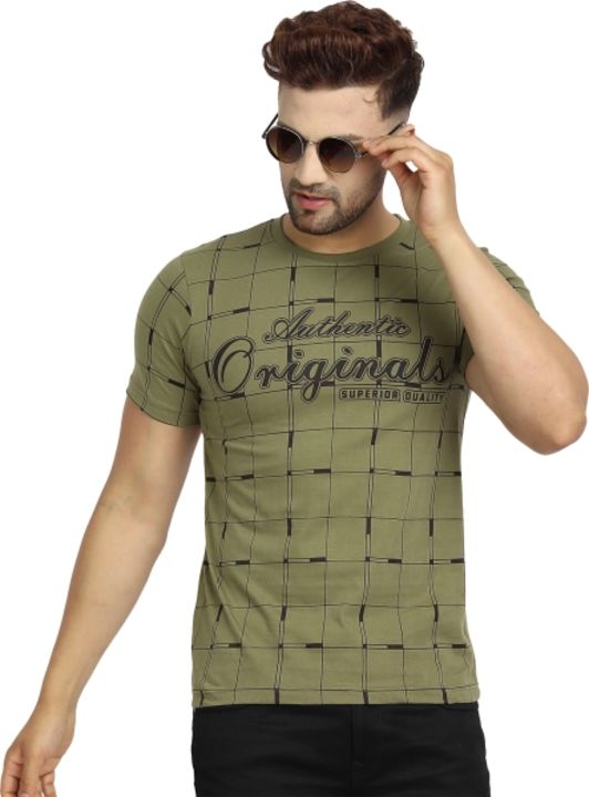 *Jay Jagannath* JUGULAR Printed, Checkered Men Round Neck Light Green T-Shirt *Rs.290(cod)* *whatsa uploaded by NC Market on 3/2/2022