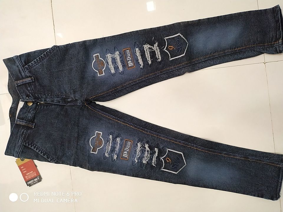 Denim fancy jeans uploaded by business on 6/12/2020