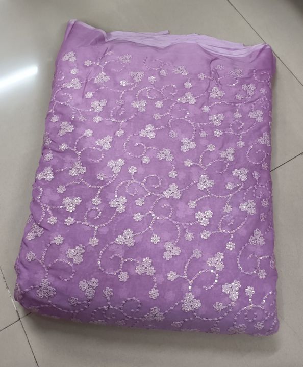 Post image I want 550 Per meter  of Pure Georgette Fabric With Embroidery Work
W-44
Price 550 per mtr.