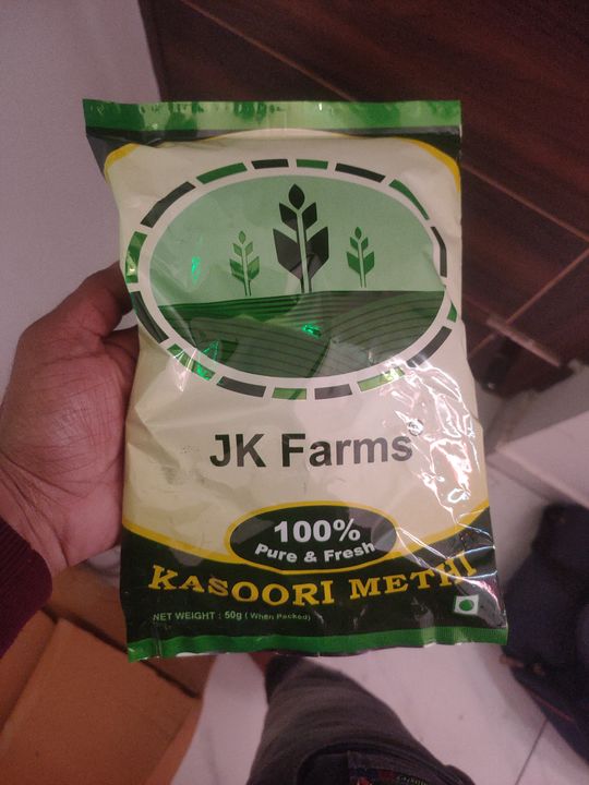 Post image Kasoori methi 50gram packing Wholesale rate 20RS per packet Direct import from Rajasthan farms