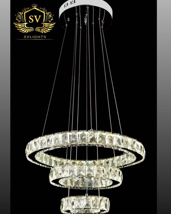 Hanging crystal ring chandelier uploaded by Svlights on 3/2/2022
