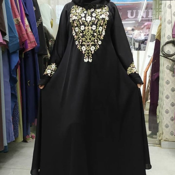 Embroidered abaya uploaded by The mushk on 3/2/2022
