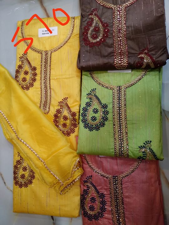 Pure cotton suit with handwork nack design uploaded by business on 3/2/2022
