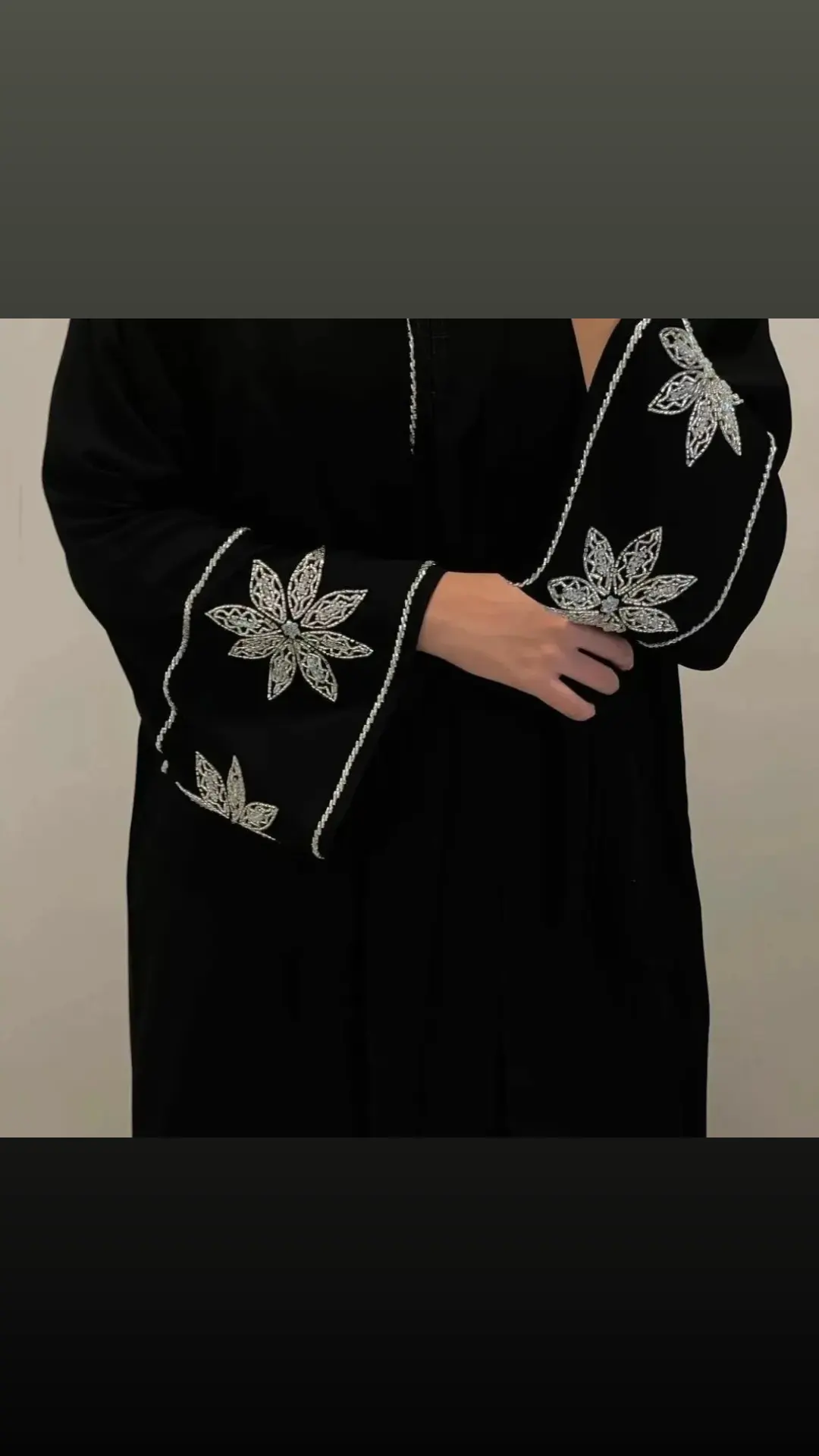 Hand embroidered abaya uploaded by business on 3/3/2022