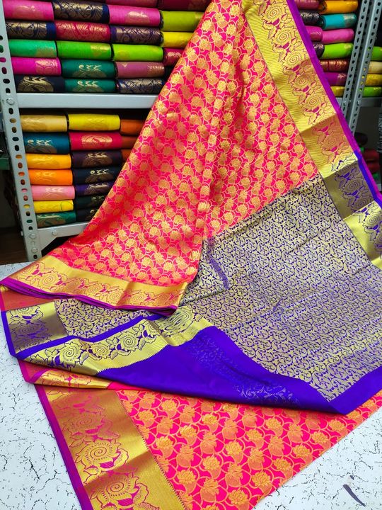 Post image 🧚‍♂️🧚‍♂️🧚‍♂️🧚‍♂️🧚‍♂️🧚‍♂️🧚‍♂️🧚‍♂️🧚‍♂️🧚‍♂️🧚‍♂️🧚‍♂️
******😍👌👌👌😍******
*_ELITE BRIDAL PICK &amp;PICK FANCY SILK SAREES_*
*Samuthrika/vasthrakala style wedding type*
*Bridal silk material (type of pure silk)* 
*Real 3D Embosed Body*
*Contrasting Rich pallu with Running blouse*
*Gold, Silvar and copper jari Woven with Matching 110 karizma*
 *👌 Price = 1399₹+shipping**
( *Direct manufacture price*)
*More Attractive than Pure Silk Sarees*

🍃🍃🍃🍃🍃🍃🍃🍃🍃🍃🍃🍃🍃