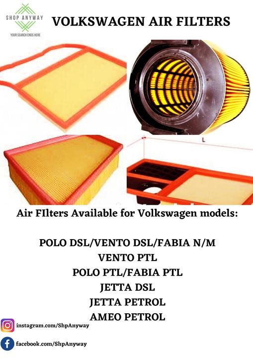 Post image Best and superior quality Air Filter suited for Volkwagen Cars.
Carefully curated to suit your specific vehicle as per specification and fitment.
With highest grade material, high-density media for protection against soot,dirt and dust.
Catches up to 99% of airborne particles and debris.
Protects the engine from premature damage and ensures better acceleration.