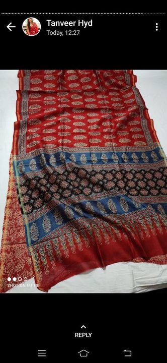 Post image I want 50 pieces of I want chanderi silk saree printed .