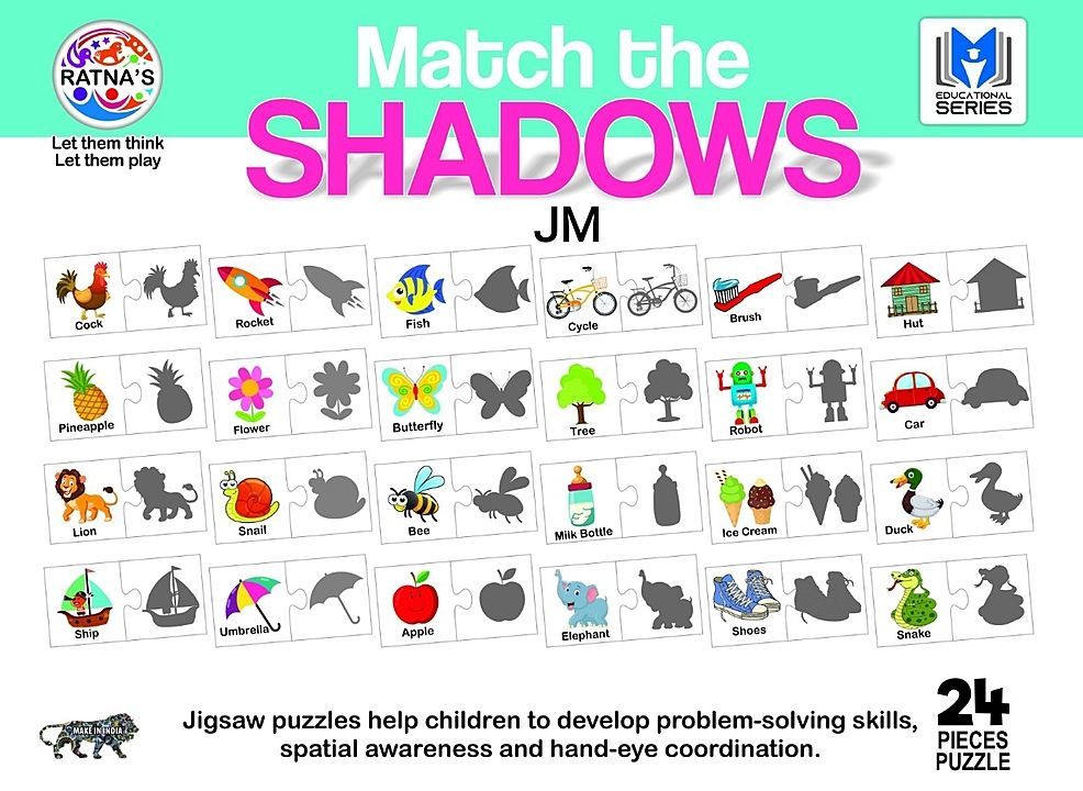 *MATCH THE SHADOWS*

IT HAS 24 SETS
TOTAL 48 PIECES
 

*Discounted price Rs230+$* uploaded by Yasin Salles  on 6/12/2020