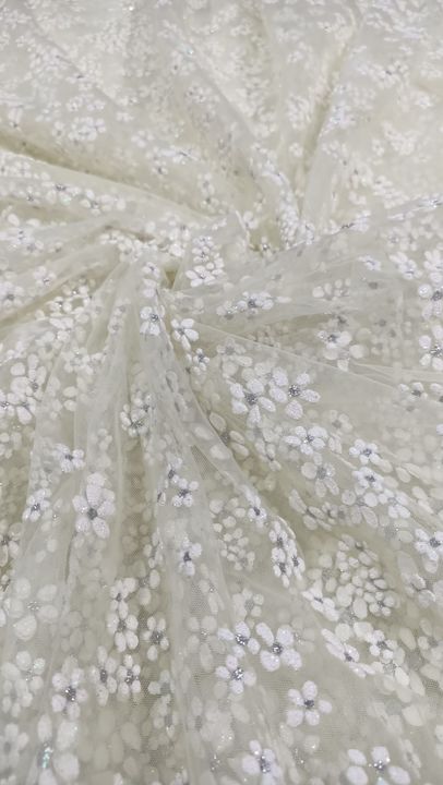 Imported net moti dana glitter fabric  uploaded by Diamond fabric on 3/3/2022