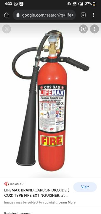 Co2 type 4.5 kg fire extinguisher for electric  uploaded by Fire out engineers on 3/3/2022