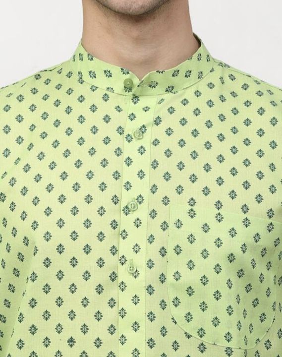 *Jay Jagannath* Jompers Men Sea-Green & Olive Printed Kurta with Pyjamas *Rs.570(cod)* *whatsapp.9 uploaded by NC Market on 3/3/2022