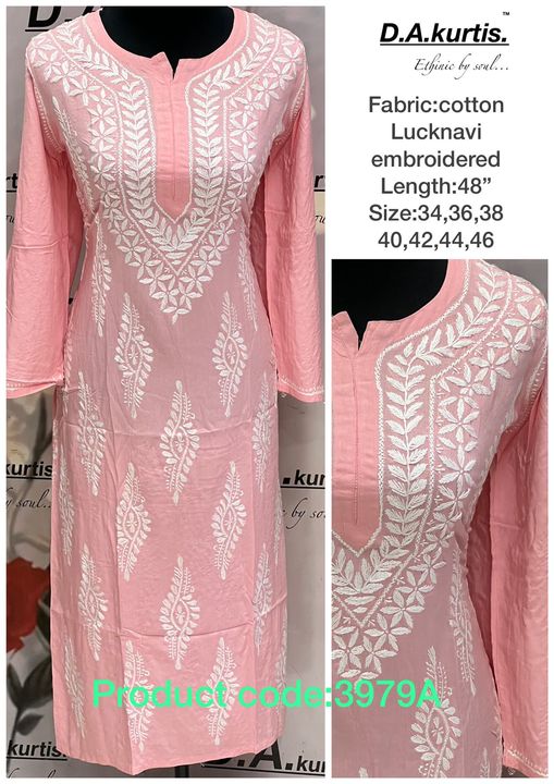 Beautiful embroidery lakhnavi kurti  uploaded by Anam collection on 3/4/2022