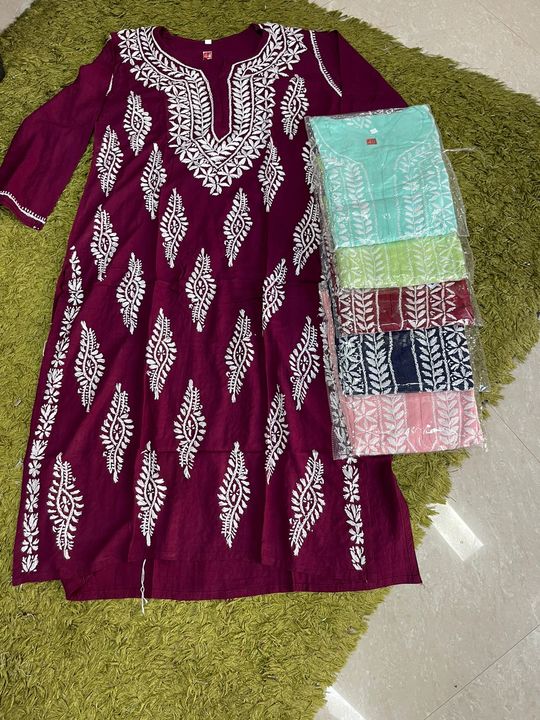 Beautiful embroidery lakhnavi kurti  uploaded by Anam collection on 3/4/2022