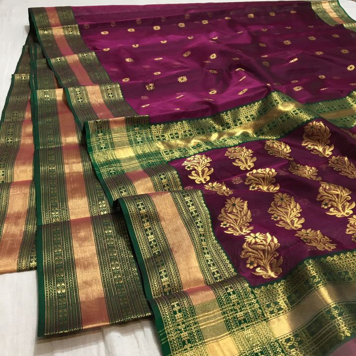 Post image Chanderi handloom katan silk saree