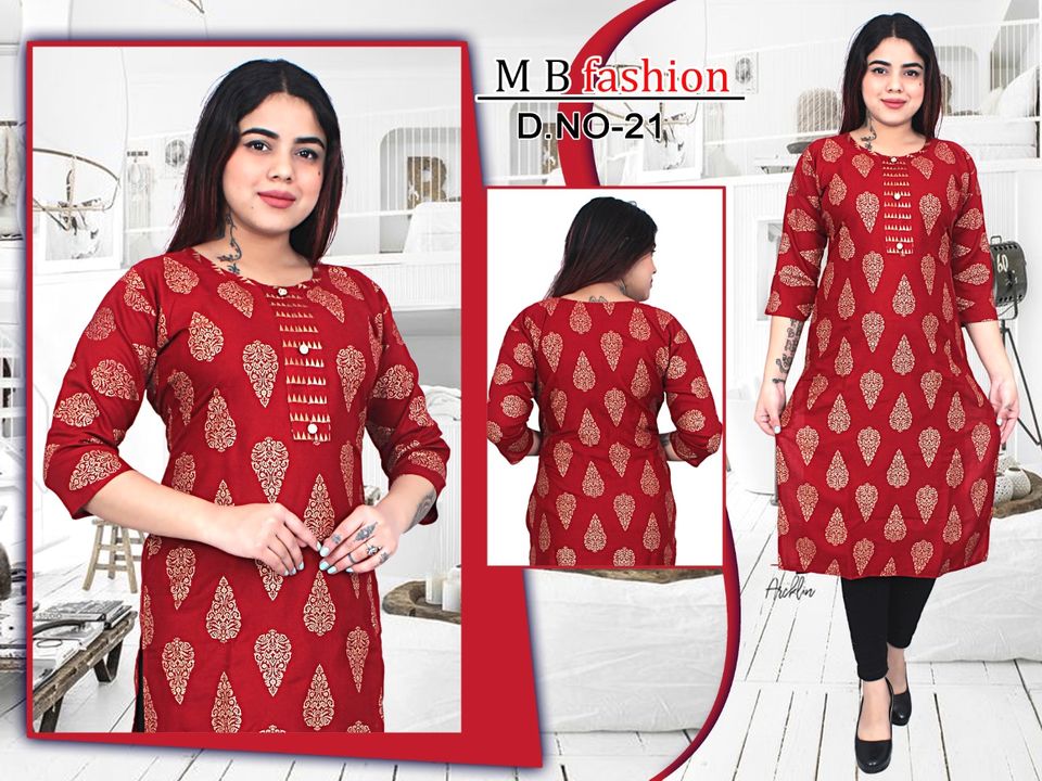 Printed kurti  uploaded by S S garments on 3/4/2022