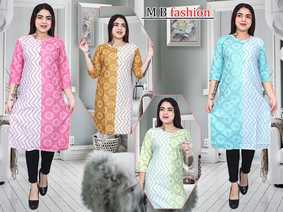 Cotton printed kurti  uploaded by business on 3/4/2022