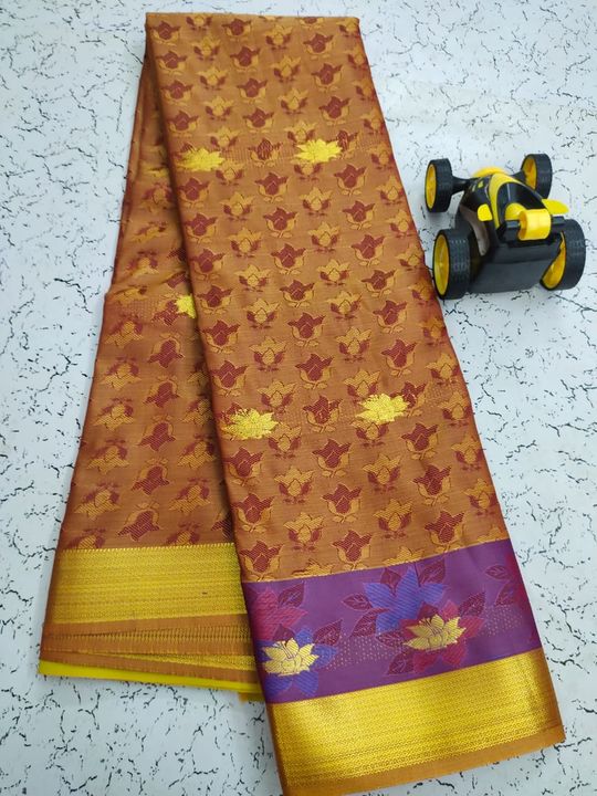 Post image *Model: Low cost silk emboss sarees*
*Single saree- 645/-**5sarees- 595 /- each**10 sarees-570/- each**50 and above sarees-520 /- each*
*Note: Shipping extra*🚄