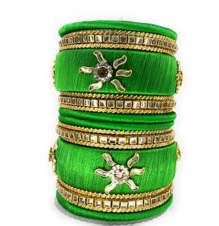 Silk thread bangles set uploaded by business on 3/6/2022