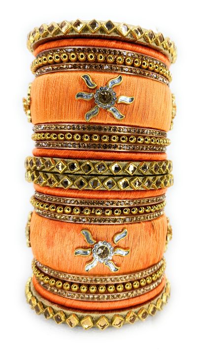 Silk thread bangles set uploaded by business on 3/6/2022