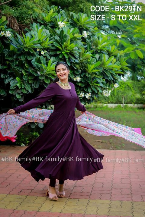 X lady launching gown with Dupptta  uploaded by Krishna fashion on 3/7/2022