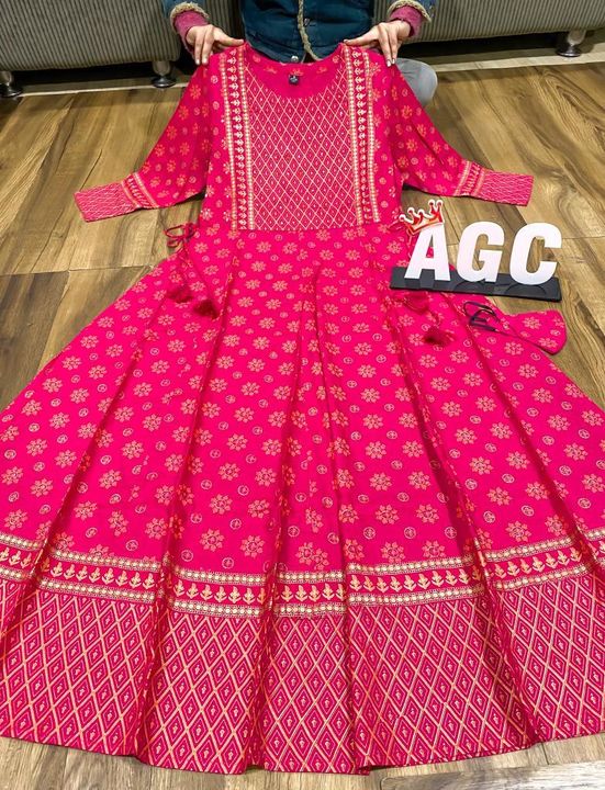Good quality reyon kurti with hand work  uploaded by business on 3/7/2022